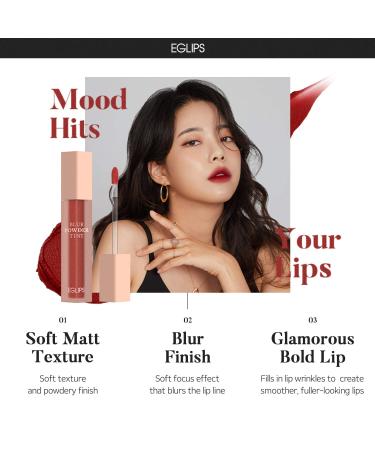 EGLIPS Blur Powder Tint 04 Molten Brown 4g - Long Lasting Korean Lip Stain | Matte Liquid Lipstick - Buy Online on GoSupps.com