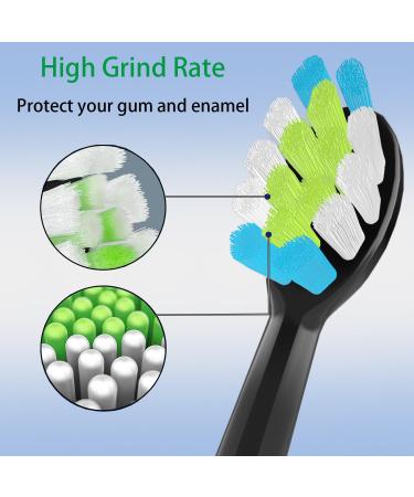 6 Pack Replacement Brush Heads for OCLEAN Electric Toothbrush - Compatible with Oclean One Flow X Pro & More - Black - Buy Online on GoSupps.com