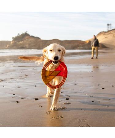 RUFFWEAR Fling-Fetch-Tug Dog Toy - Flying Disc in Sockeye Red | One Size Ideal for Interactive Play | Shop Internationally - Buy Online on GoSupps.com