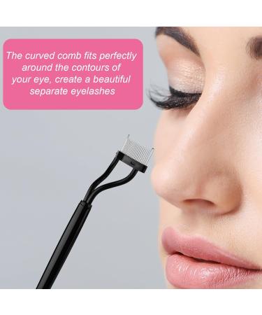 Beautyflier Eyelash Separator Comb - 2 Pack Foldable Metal Mascara Applicator with Cover for Perfect Lash Lift & Separation - Ideal for Eyebrow Waxing - Black - Buy Online on GoSupps.com