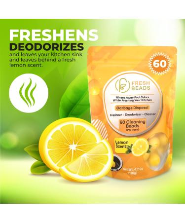 60-Count Lemon Sink Garbage Disposal & Drain Cleaner Pods - Freshener & Deodorizer for Odor Control - Buy Online on GoSupps.com