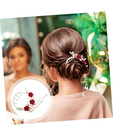 ABOOFAN Hair Bun Accessories Small Claw Clips High Ponytail Holder Rose Ponytail Holder Ponytail Clip Ponytail Cuff Hair Headband Alloy Lenceria De Mujer - Buy Online on GoSupps.com