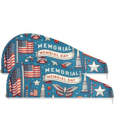Super Absorbent Hair Towel 2 Pack - Quick Dry Hair Turbans for Women & Girls | Memorial Day Special - Buy Online on GoSupps.com