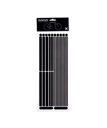 RydeSafe Reflective Decals Multi Stripes Kit Jumbo Black