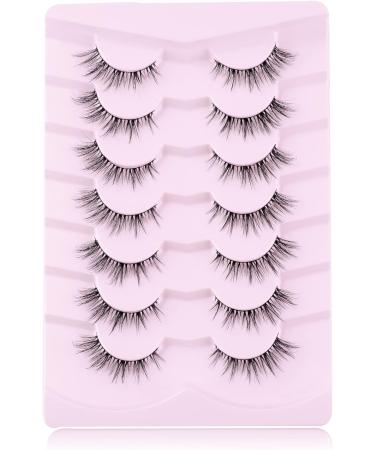 Onlyall Lashes - Soft Fluffy Short Eyelashes for Natural Lightweight Cat Eye Look - 7 Pairs (5-13MM) - Buy Online on GoSupps.com
