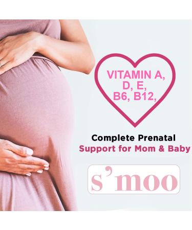 Moo Women's Prenatal Vitamins - Nervous System Support, Red Blood Cell Maintenance, Healthy Pregnancy Development - 30 Capsules - Buy Online on GoSupps.com