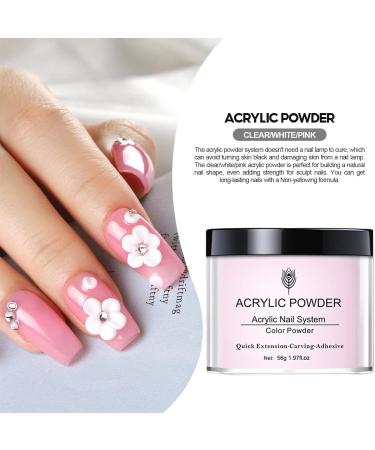 Pink Acrylic Powder 1.97oz - Professional Nail Polymer for Acrylic Extensions and Nail Art - Buy Online on GoSupps.com