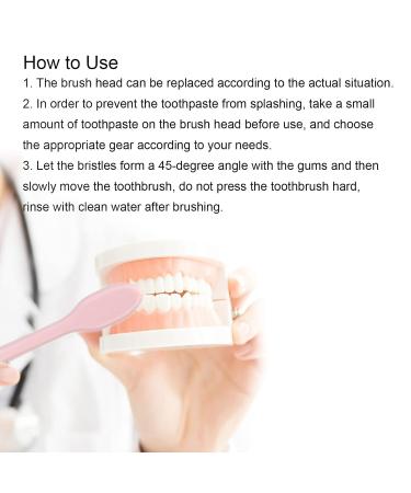 FILFEEL Electric Toothbrush - Rechargeable Whitening Teeth Cleaner Portable for Adults 4 Brush Heads - Pink - Buy Online on GoSupps.com