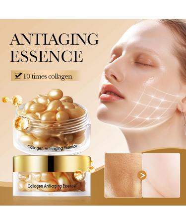 Crsetmyth Line Smoothing Night Serum Capsules 30 Pieces Capsules Moisturizing Essence Facial Serum Capsules AntiWrinkles AntiAging Skin Serum Capsules Fine Lines Reduction Skin Whitening Essence - Buy Online on GoSupps.com