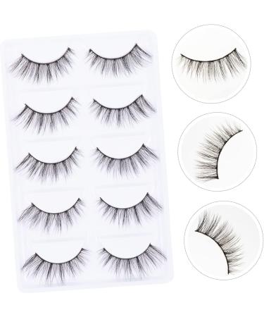 minkissy 5 Pairs False Eyelashes Eyelash Make up Tool Glue False Lashes Makeup Eyelashes Beauty Tool Puppy Ear Headband Fluffy Volume Lashes Soap Tin 3d Makeup Tools Cross Artificial Fiber - Buy Online on GoSupps.com
