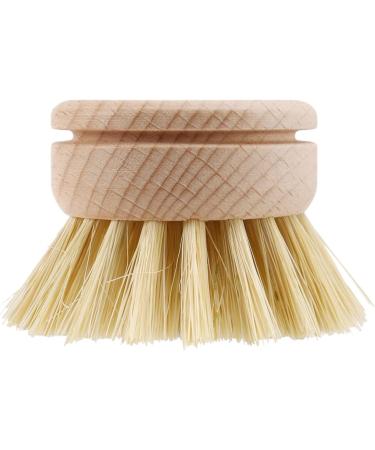 Povhhee Washing Up Brush Dish Brush 6 Pcs Replacement Brush Heads Wooden Cleaning Dish Brush Refillable Kitchen Beech - Buy Online on GoSupps.com