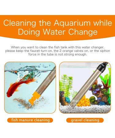 Hygger Semi-Automatic Aquarium Water Changer Kit | 49FT Water Hose & Flow Control Valve Included - Buy Online on GoSupps.com