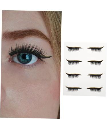 Ipetboom 8 pairs Long Stickers Makeup Eyeliner Adhesive Self-adhesive Reusable Tool Up False Lash Look Women 1 count (Pack of 1) Glodenx2pcs - Buy Online on GoSupps.com