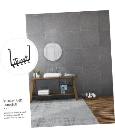 GLEAVI 1 Set Home Rear for of Hanger Punch- Clothing Door Over Iron Punch Towel The Rack Hook 37.5x26.3x4.5cm Black - Buy Online on GoSupps.com