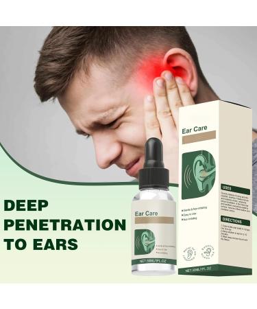 2PCS Ear Care Drops Gentle Formula Non-Irritating Gentle Formula Tinnitus Drops 30ML Earwax Removal Serum for Ringing Ears and Swimmers Natural Ingredients - Buy Online on GoSupps.com