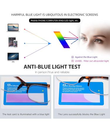 Bevi Blue Light Blocking Reading Glasses - Tortoise Shell 1.5x Magnifying Anti Eye Strain Spring Hinges for Men & Women - International Shipping Available - Buy Online on GoSupps.com