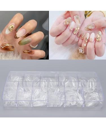 Buy Sonew 500 Pieces Almond-Shaped Acrylic Nail Tips - Clear Artificial Nails for Nail Studios & DIY Art | International Shipping Available - Buy Online on GoSupps.com