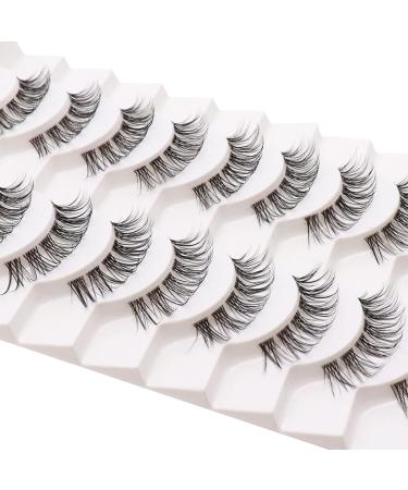 Losha Fluffy CC Curl Faux Mink False Eyelashes - Natural Look, Reusable Wispy Lashes | 10 Pack - Buy Online on GoSupps.com