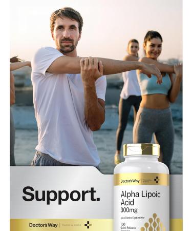 Doctor's Way Alpha Lipoic Acid 300mg | 150 Capsules | with Biotin Optimizer | ALA Supplement | Non-GMO Gluten Free - Buy Online on GoSupps.com