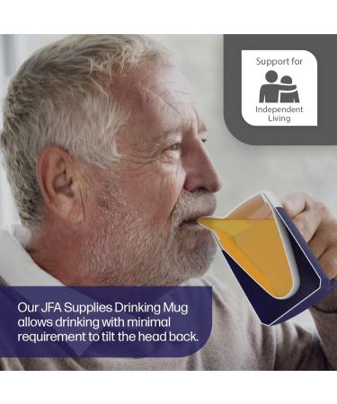 JFA Supplies 2 Handle Blue Adult Drinking Mug 165ml | Non Spill Sippy Cup - Buy Online on GoSupps.com