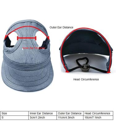 Tnfeeon Pet Baseball Cap - Adjustable Sunbonnet for Dogs & Cats | Summer Pet Hat with Ear Holes | Perfect Parent-Child Accessory (S-Black) - Buy Online on GoSupps.com