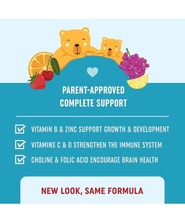 Kids Multivitamin Gummies with Vitamins A B C D Zinc for Immunity & Growth | Daily Children's Multivitamins | Gluten-Free Non-GMO | 90 Gummies - Buy Online on GoSupps.com