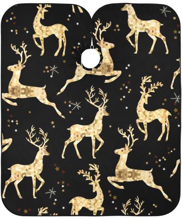 Waterproof Barber Cape - Gold ELK Pattern & Cheetah Haircut Bib for Men & Women | Unisex Hair Cutting Cape (8rp1a) - Shop Now - Buy Online on GoSupps.com