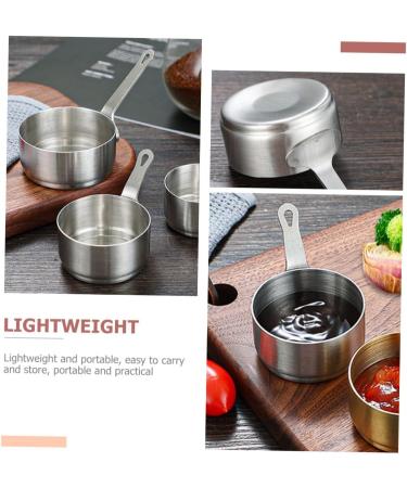 DECHOUS Stainless Steel Sauce Cup Vinegar Dipping Bowls Seasoning Dishes Bowls Condiment Dish Dipping Sauce Cups Metal Sauce Dish Chip and Dip Bowl Dip Bowls Steak American Style 10x6cm Silver - Buy Online on GoSupps.com