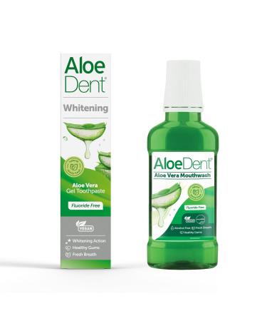 Aloe Dent AloeDent Natural Whitening Toothpaste without Fluoride 100ml and AloeDent Mouthwash 250ml