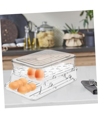 Zerodeko Box Containers for Fridge Refrigerator Egg Holder Egg Container Dispenser Double Layer Eggs - Buy Online on GoSupps.com