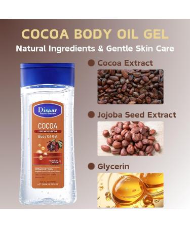 Body Oil for Women - Cocoa Body Oil - Body Skin Care for Hydrating Nourishing Reparing - Body Oil for Dry Skin - Body Care for Anti-Wrinkles & Reduce Fine Lines - Stretch Mark Oil - Buy Online on GoSupps.com