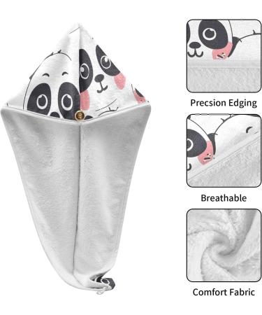 Buy Clever Pandas Hair Towel 2 Pack | Super Absorbent Quick Dry Hair Turbans for Women & Girls - International Shipping - Buy Online on GoSupps.com