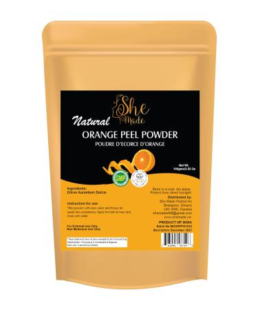 Orange Peel Powder Natural Face Mask and Skin Care | 100gms (3.52 Oz) | Vitamin C Peeling Powder for Skin Care Face Scrub Facial Mask | 100% Pure & Natural Orange Peel Powder