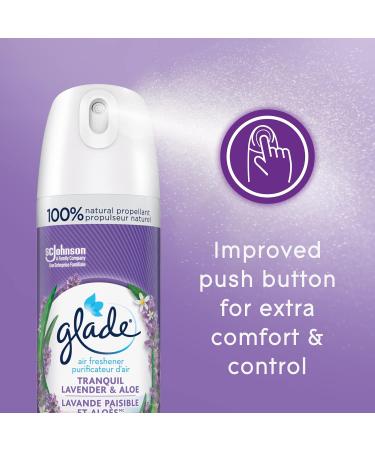 Glade Air Freshener Room Spray Tranquil Lavender & Aloe Fragrance Infused with Essential Oils with 100% Natural Propellant 2 Pack 2 x 235g Tranquil Lavender & Aloe 117.5 g (Pack of 2) - Buy Online on GoSupps.com