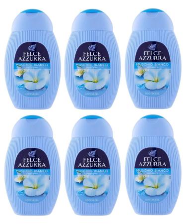 Felce Azzurra 6 x Shower Gel Blue Musk White Shower Gel - Shower Gel 250ml