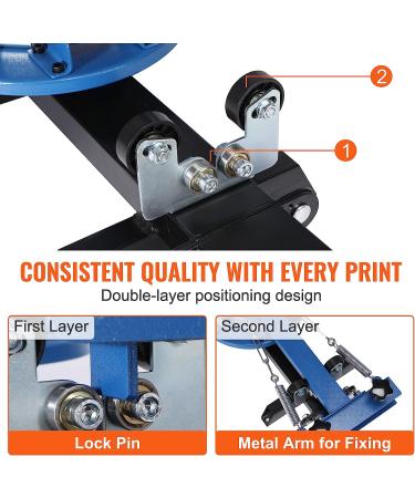 VEVOR 4 Color 1 Station Screen Printing Machine | 360 Rotatable Press | 21.2x17.7in Silk Screen Press | Double-Layer Pallet for T-Shirt DIY Printing - Buy Online on GoSupps.com