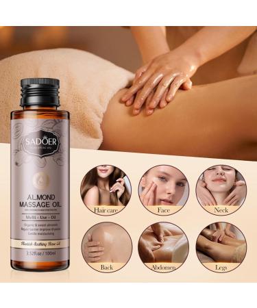 Sweet Almond & Avocado Oil Massage Oil - 100ml Moisturizing Body Oil for Soft Hydrated Skin - International Shipping Available - Buy Online on GoSupps.com