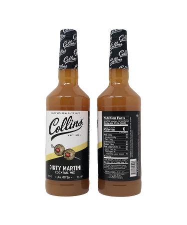 Lara's Gourmet Passions Collins Dirty Martini Cocktail Mix - 2 Pack (32 fl oz each) with Free 4-Count Coasters - Buy Online on GoSupps.com
