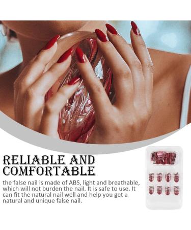 dijiusidy False Nail Fashionable Various Shapes Fingernail Full Coverage Strong Viscosity Adjustable Paster for Manicure Art 29 F741 29 1 count (Pack of 1) - Buy Online on GoSupps.com