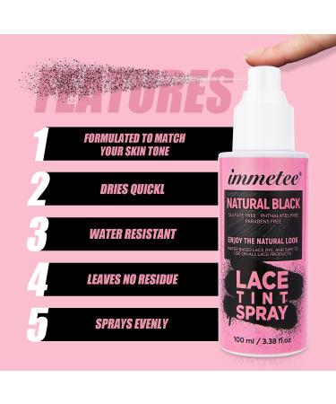 immetee Lace Tint Spray for Wig Instant Wig Root Concealer Hair Concealer Spray for Lace Wigs Hair Root Touch Up Spray. 100ml/3.38fl oz(Medium Yellow) - Buy Online on GoSupps.com