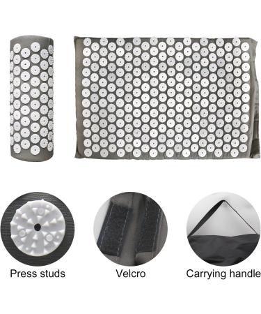 Zsmjaer Acupressure Mat with Pillow | Spiked Shiatsu Back Mat 67x39x2.5 cm | Alleviate Pain & Tension - Buy Online on GoSupps.com