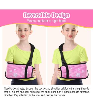 Kids Arm Sling for Shoulder Injury - Cute Pink Medical Brace with Rotatable Buckle - Girls' Shoulder Immobilizer - Buy Online on GoSupps.com