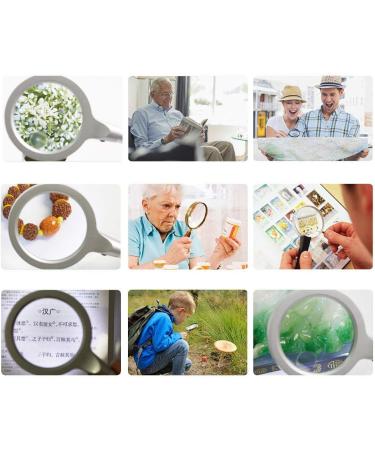 HD Magnifier 20 Times Old Man Reading Lights Handheld Optical Magnifier 10 Times LED Lights Reading All Metal Body 240 * 110 * 14MM Made in China - Buy Online on GoSupps.com