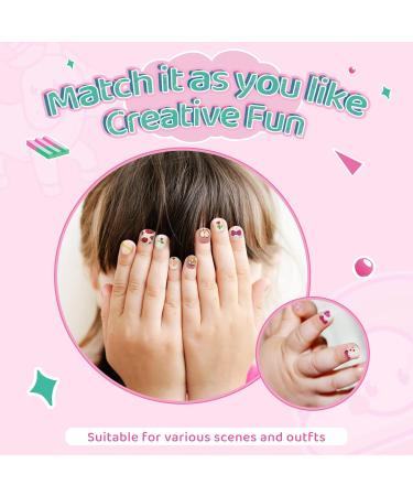 144Pcs Kids Press on Nails Set - No Fading, Quick Stick On, Cute Pre-Glued Fake Nails for Girls - Perfect Christmas Gift for Children, Stars Design - Buy Online on GoSupps.com