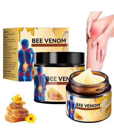 2Pcs Bee Venom Moisturizing Cream Professional Bee Venom Cream Bee Venom Ointment Natural Formula Fast-Absorbing Lightweight Skin Care Cream for Daily Body Massage -60g