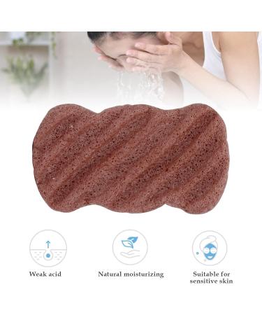 Konjac Facial Sponge Cleaner Sponge Made of Vegetable Fiber Clay Sponges for Normal Sensitive Skin Dirty Peeling Bathroom Sponge Dry Condition Long Wave (Red Clay) - Buy Online on GoSupps.com
