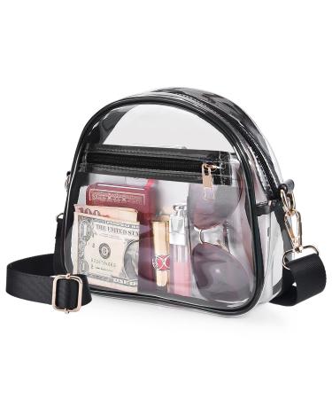 Filoto Clear Purse for Women Girls, Stadium Approved Clear Crossbody Bag, See Through Clear Bag with Adjustable Strap Transparent