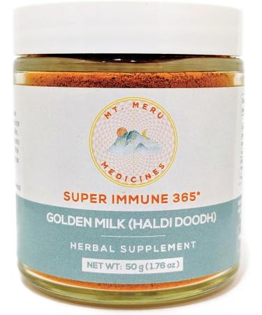 Mt.Meru Medicines Ayurvedic Haldi Doodh/Golden Milk Superblend- with Immune Boosting Formula Gluten-Free for Brain Health Gut Support with High Curcumin Lakadong Turmeric (1.76oz/50g) - Buy Online on GoSupps.com