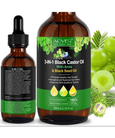 3-in-1 Jamaican Black Castor Oil with Amla & Black Seed - Multi-Tasking Oil for Hair Growth & Nourishment - Buy Online on GoSupps.com