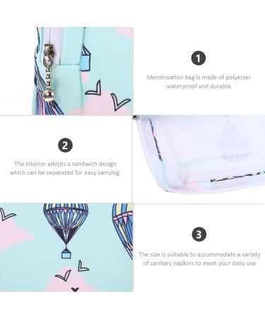 4-Part Portable Storage Bags for Women's Bandages & Breastfeeding Inserts - Zipper Menstrual Holder Set in Multiple Colors - Buy Online on GoSupps.com